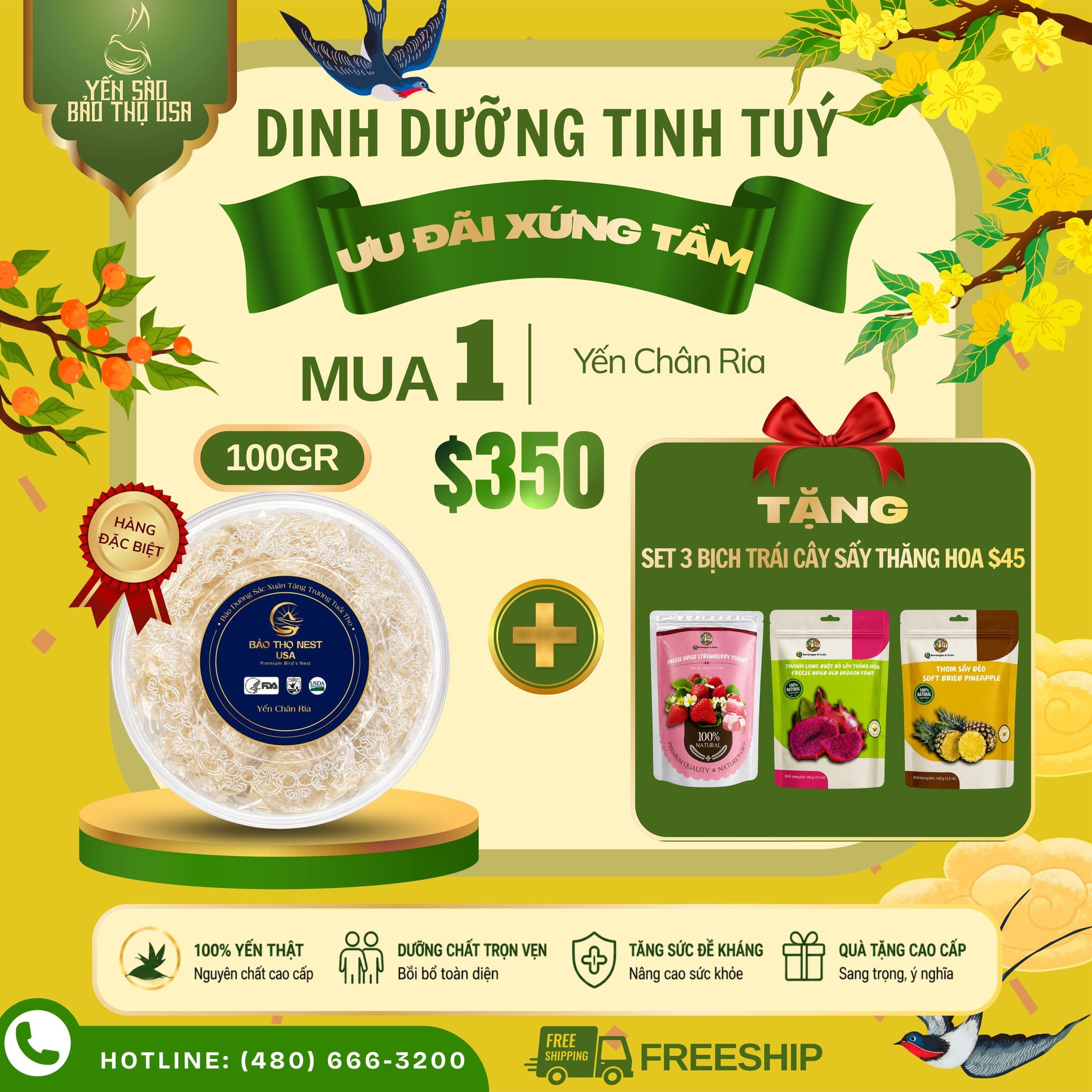 683042638_122130627693038319_7553856837761467259_n 🥇 COMBO – YẾN CHÂN RIA TẶNG SET 3 BỊCH TRÁI CÂY SẤY THĂNG HOA - Ảnh 1